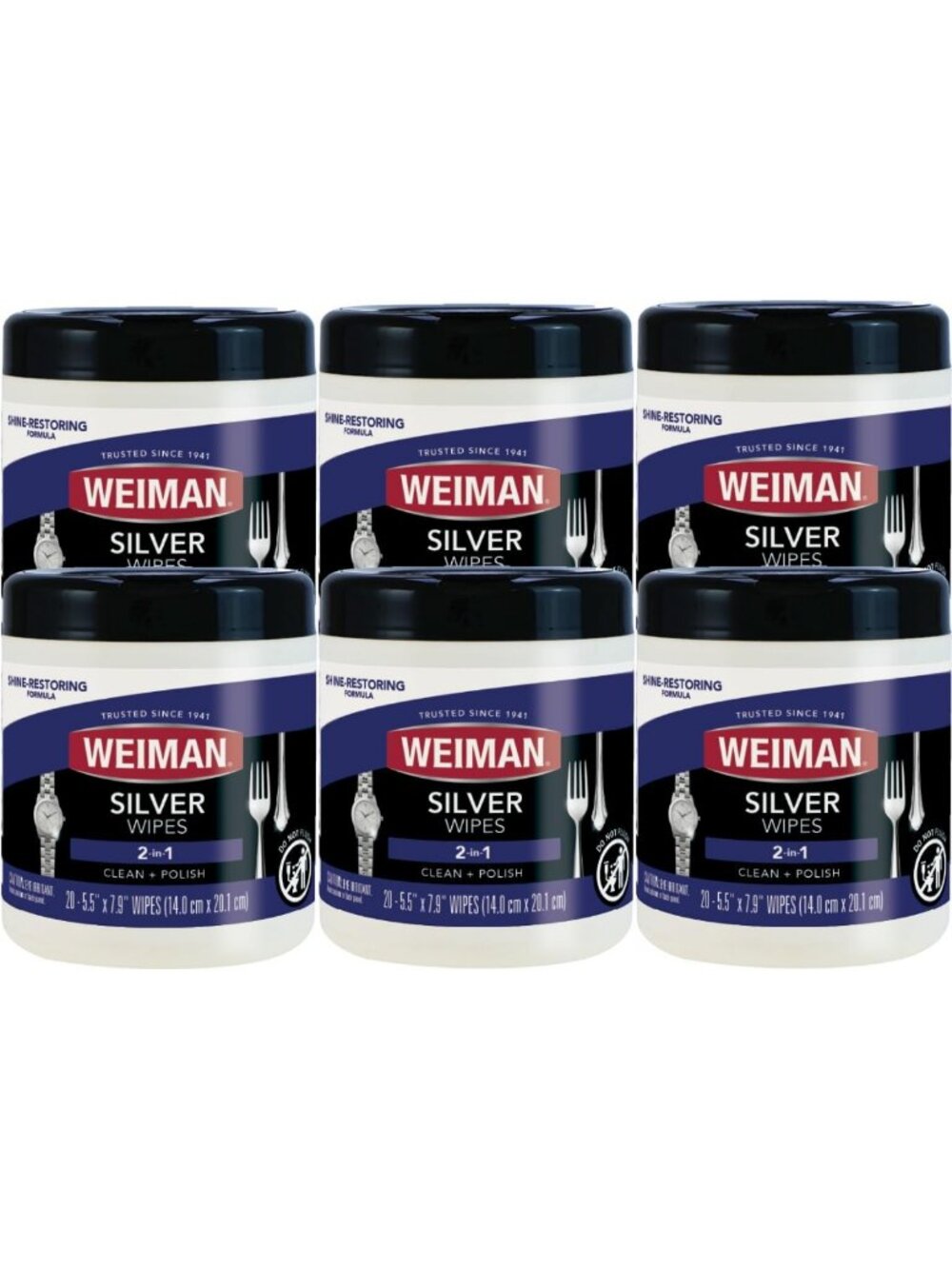 Jewelry Cleaning Wipes - 6 Pack Silver Polish & Cleaner for Sterling Jewelry